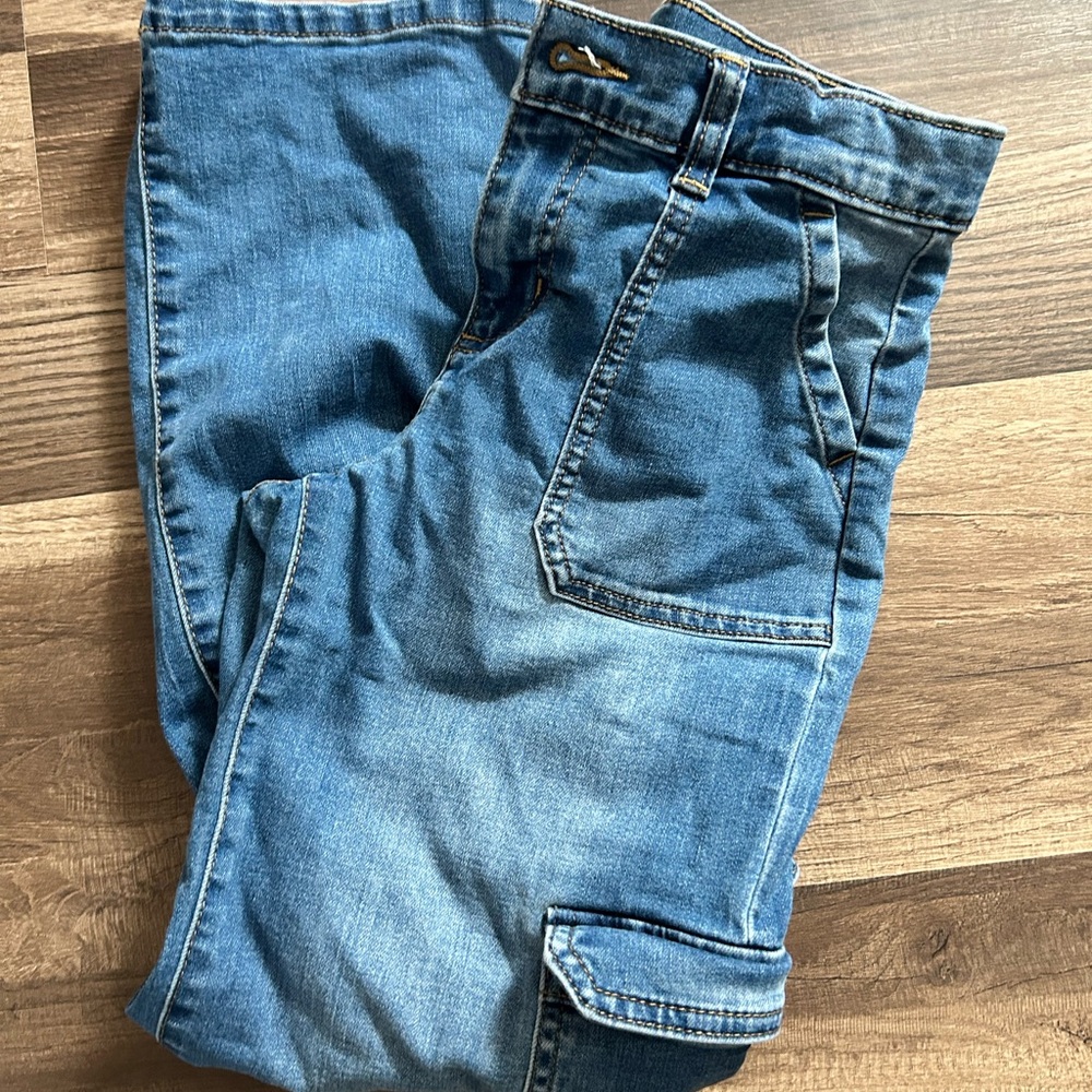 Wonder Nation Girls Blue Baggy Denim Jeans